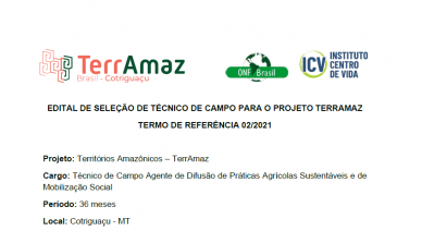 A ONF Brasil publica novamente edital para vaga de técnico de campo para o projeto TerrAmaz